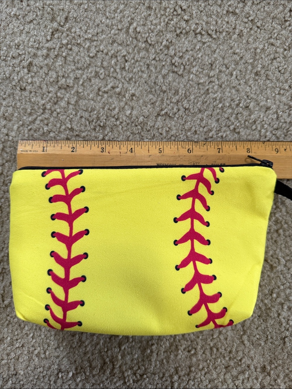 Softball Print Zipper Pouch - Picture 5 of 6